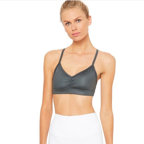 alo sunny strappy bra